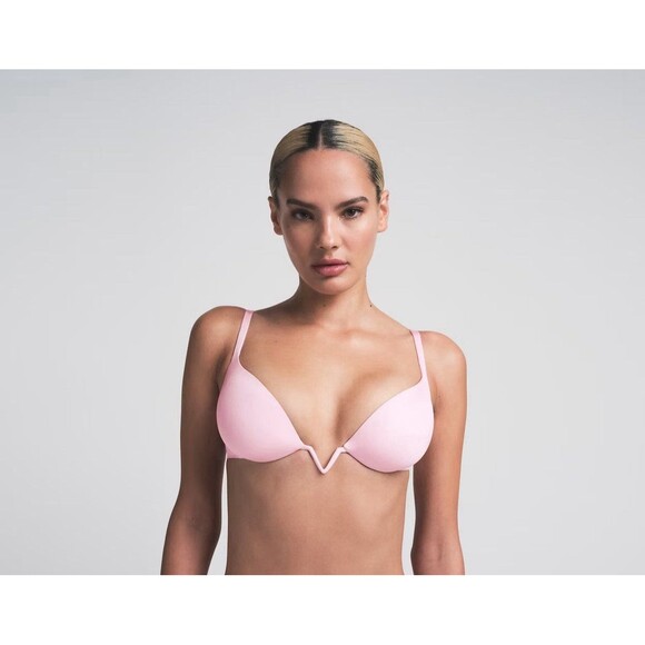 Skims Ultimate Deep Plunge Push Up Bra Cherry Blossom Size 34C - Picture 1 of 7